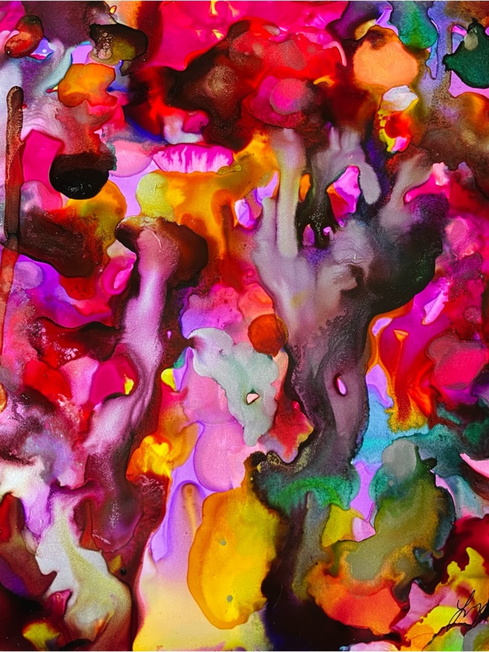 Vibrant Original 8x8” Abstract Painting Wall Art